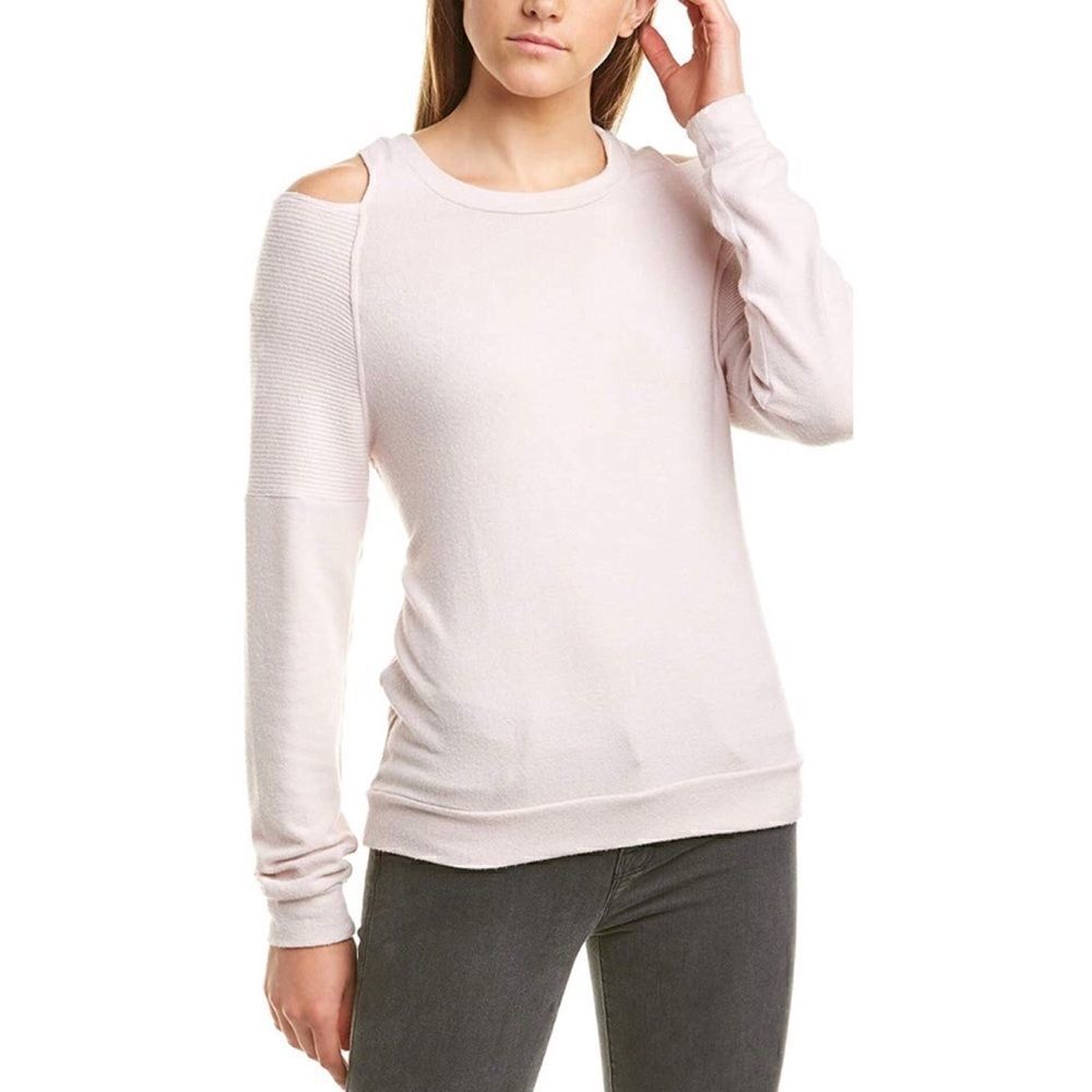 Michael Stars SZ S Madison Brushed Jersey Long Sleeve Open Top NWT SWEET PEA